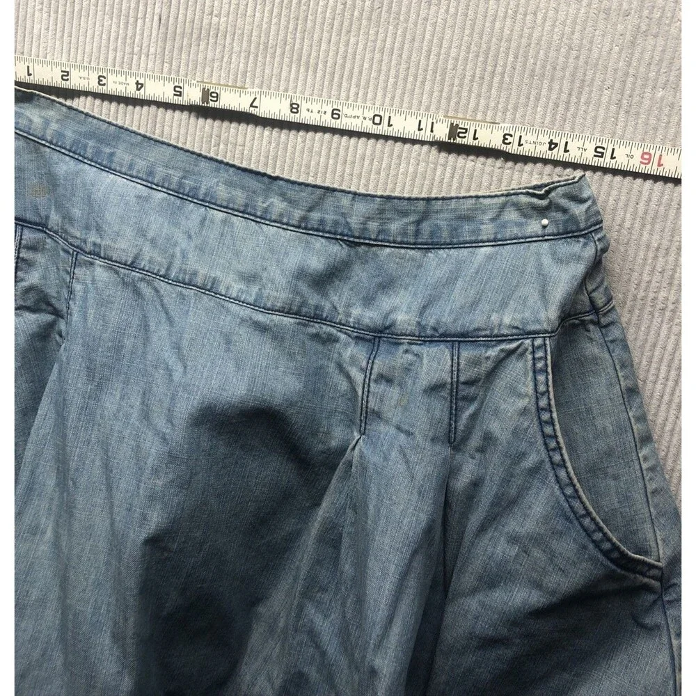 H&M Denim Bubble Skirt Size 10 Pockets Stained Thrashed - Picture 8 of 15